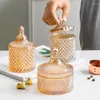 Butelki do przechowywania Nordic Light Crystal Glass Jar z pokrywką Kreatywne Złotą Bu Biżuterię Butelki Wedding Butelka