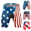 Men's Pants Men's Warm Up Summer Mens Leisure Sports Fashion 3D Printing Independence Day Short Cycling Boy Glitter