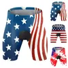 Pantaloni da uomo Warm Up Summer Mens Leisure Sports Fashion Stampa 3D Independence Day Short Cycling Boy Glitter