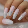 металлические розовые ногти