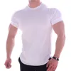 T-shirt da uomo T-shirt estive da uomo T-shirt slim fit elasticizzata alta da uomo T-shirt da uomo con orlo curvo ad asciugatura rapida Tinta unita 3XL 230522