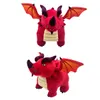 Themberchaud Plush Toy Soft Stuffed 10 Inch Red and Fat Flying Dragon Plushies Cuddly Doll Gift for Movie and Game Fans