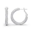 Le total des anneaux de grappe est de 7,5 ct Moissanite Diamond Massive Hoop Boucles d'oreilles pour les femmes Sterling Silver 925 Luxury Certified Jewelry Pass Test