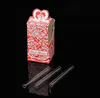 Tubo dritto in vetro per bruciatore a nafta con scatola 36 pezzi in una scatola Love Rose Hand Pipes Glass Tube Smoking