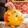 Dekorativa föremål Figurer Pig Piggy Bank Saving Secret Large Living Room Cute Ceramic Hidden Safe Coin Money Box Kawaii Paper Money Alcancia Home Decor G230523