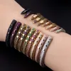 Armbanden Zlxgirl Hot Koop Volledige rond mirco verharde zirkonia kristallen bruiloft armband van vrouwen bruids sieraden kleurrijke zirkonia gouden armband