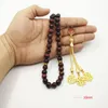 Bracelets 2022 New Natural Red Tiger Eye Tasbih Rosaire musulman Rosaire Islamic Accessoires Arabe Eid Gift Misbaha Bracelet