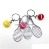 Porte-clés Longes Tennis Porte-clés Mini Sac De Sport En Métal Décoration Porte-clés Artisanat Porte-clés Cadeau Drop Delivery Accessoires De Mode Dh15R