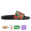 Met doosglaasjes sandalen heren flats designer slippers zwarte canvas blauw bloemen aardbeien print webrubber dia strand sandel dames zomer flip flops slipper schoenen