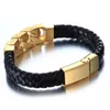 Link Bracelets 47G High Quality Silver Color/Gold Cuban Curb Chain Stainless Steel Men's Jewelry Genuine Braided Wristband Bracelet