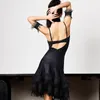 Bühne tragen Sexy Doppelschicht Puffy Kuchen Rock Latin Dance Kleid Für Frauen Chacha Rumba Leistung Kostüme Wettbewerb DQS12046
