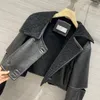 Jackets femininos de alta qualidade roupas roupas inverno 2023 moda chaque casaco ladies street street shearling shearling preto