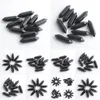 Lösa ädelstenar grossist hexagonal läkning spetsig reiki chakra naturlig svart agat sten 30x8mm inget borrhål hängspärlor u33 dhww3