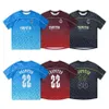 Heren T-shirts Trapstar Heren Voetbal Jersey Tee Dames Zomer Casual Losse Sneldrogende t-shirts Tops met korte mouwen