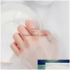 Band Rings New Simple Fashion Antler 925 Sterling Sier Jewelry Personality Branch Leaf Opening R039 Factory Price Expert Des Dhgarden Dhzqf