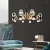 Kroonluchters Noordse moderne luxe kroonluchter verlichting goud led hanglamp zwart ontwerp voor levende eetkamer slaapkamer huisdecoratie