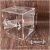 Other Event Party Supplies Ourwarm Clear Acrylic Wedding Card Box With Lock And Sign For Reception Security Money Birthday Baby Sh Dho0U