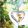 Подвесные ожерелья алмаз рождественское ожерелье мультипликационное сердце