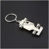 Keychains Lanyards Racing Metal Simation Sports Car Keychain Pendant Club Show Gift Keyring Key Chain Drop Delivery Fashion Accesso Dh4Te