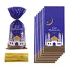 Embrulho de presente 2550pcs Eid Mubarak Plástico Sacos de bolsas de biscoito de doces Decoração do Ramadã Alfitr Kareem Islâmico Partido Muçulmano Supplies 230522