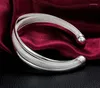 Bangle Brand Jewelry 925 Sterling Silver Colorhandcuff Armband för kvinnor Män rep Colorbracelet Menottes S049