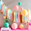 Andra evenemangsfestleveranser 20st Multicolor DIY Tissue Paper Tassel Garland Set Baby Shower Anniversary Birthday Wedding Decoration Crafts 230522