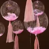Inne imprezy imprezowe dostarcza 100pcs bobo balon przezroczysty bąbelek bąbelkowy przezroczysty nadmuchiwane globos helu do farszu LED Light Up Balon Wedding 10-36 cala 230523