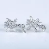 Bengelen oorbellen sterling zilver 925 vrouwen vallen voor 4-8 mm parel of ronde kraal semi mount trendy sieraden