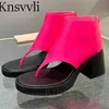 Boots Summer Square Heels Ankle Boots Women Runway Shoes Flip-Flops Genuine Leather Short Boots Chunky High Heels Sandals Woman X230523