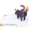 Приветствующие открытки Purrfect Pop Up Birthday Card 3D Cat Farting Confetti Смешная мама или папа Bday Popup для мужа друга друга и каждого L am4b6