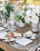 Masa peçete 4pcs okaliptüs pastoral yaprak döken Dahlia gül kare 50cm düğün dekorasyon bezi mutfak peçete servis mutfak
