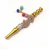 Smoking Pipes Portable Golden Dollar Pipe Detachable Diamond Cigarette Holder Fashion Tassel Household Accessories 115Mm Drop Delive Dhkxo