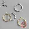 Huggie S'STEEL Concise Orecchini a cerchio irregolari per le donne Orecchini in oro argento Plata De Ley 925 Pendientes Mujer Moda 2021 Aretes Gioielli