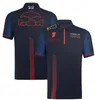 Camisetas masculinas F1 Racing Polo Camisa de verão Equipe Crew Neck Jersey Mesmo estilo Custom Made 476e