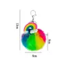 Keychains Lanyards Plush Pvc Cloud Rainbow Keychain Womens Bag Decoration Pendant Fashion Accessories Key Ring Drop Delivery Dhxmr