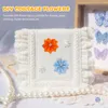 Decorative Flowers 100 Pcs Sewing Embellishments Flower Embroidered Jeans Fabric Heads Rhinestone Applique Scrapbooking Artificial Hairband