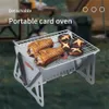 BBQ Grills Portable Folding Grill Heating Stoves Multifunction Camping Barbecue Rack Net Firewood Stove Stainless steel 230522