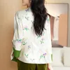 Ethnic Clothing Spring Summer Chinese Style Tang Suit Jacket High-end Retro Rayon Embroidery Design Lady Top S-XXL