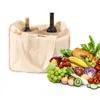 Förvaringspåsar återanvändbar livsmedelsbutik stor tunga dukstyg för fruktgrönsak