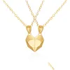 Подвесные ожерелья Творческая пара колье с модным сшитым сердцем День Святого Валентина.