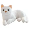 30 cm simulado gato fofo brinquedo de pelúcia recheado de mentiroso amarelo branco cinza gato preto boneca gato de pelúcia pentuia cosplay decoração de animal presente