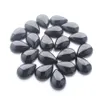 Pedras precárias soltas preto ágata preto lágrima 13x18mm cabochon sem contas de buraco para jóias diy fabricação de brincos Bracelets anéis de colar DHGWQ
