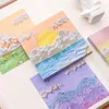 80sheets/pack 8 Styles Memo Pad Note Message Landscape Painting Self-Stick Notes Thicken Tearable Sticky Paper