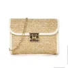 Nxy Girls Mobile Phone Bag Nuevas mujeres Summer Woven Messenger Straw Small Square Fashion 230424