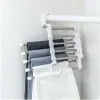 5 Layers Multi Functional Clothes Hangers Pant Storage Cloth Rack Trousers Hanging Shelf Non-slip Clothing Organizer Storage Rack