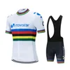 Maillot de cyclisme ensembles respirant AntiUV été Movistar Team Set Sport vtt vélo maillots hommes vélo vêtements Maillot Ciclismo Hombre 230522