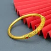 Bangle Jeia de casamento Bracelete de ouro amarelo feminino feminino lótus requintado embarcação requintada