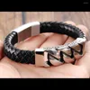 Link Bracelets 47G High Quality Silver Color/Gold Cuban Curb Chain Stainless Steel Men's Jewelry Genuine Braided Wristband Bracelet