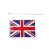 Banner Flags 14X21Cm Uk Flag Polyester United Kingdom Festive Hand Waving Garden With Flagpole Drop Delivery Home Party Supplies Dh0Py