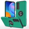 Huawei Honor의 전화 케이스 x10 x9 x8 x7 nova 9 8i 360 ° 회전 링 홀더 킥 스탠드 마운트 소프트 TPU 하드 플라스틱 이중층 보호 커버